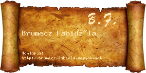 Brumecz Fabióla névjegykártya